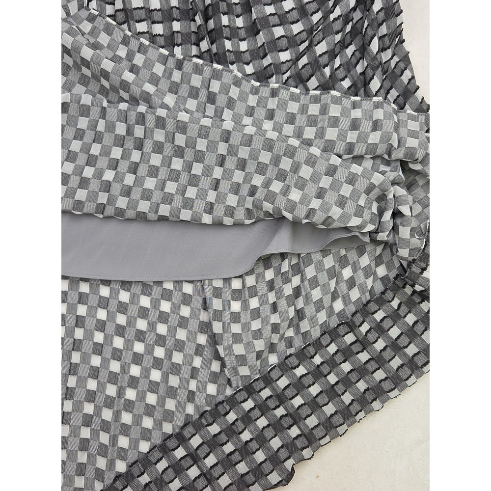 Ted Baker London Coliin Pleated Skirt Black White Plaid Check Size 4 Pull On - Picture 6 of 9